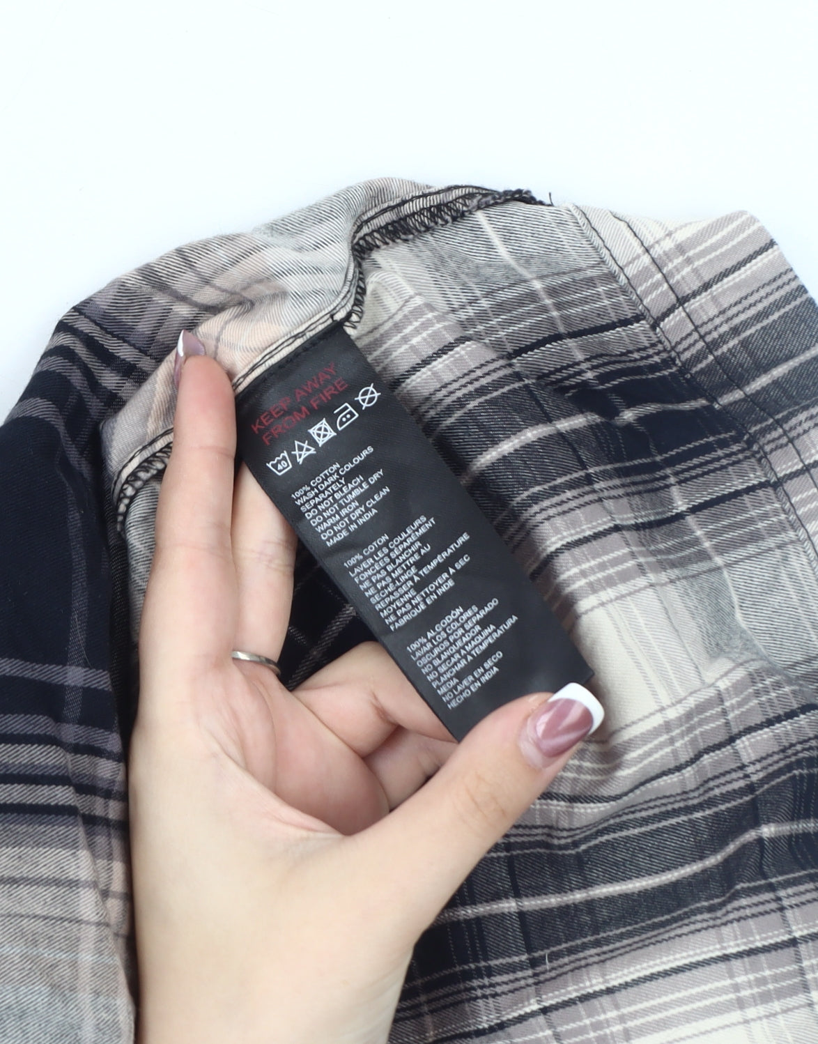 Urban Outfitters Women's Grey Plaid Shirt Dress XS