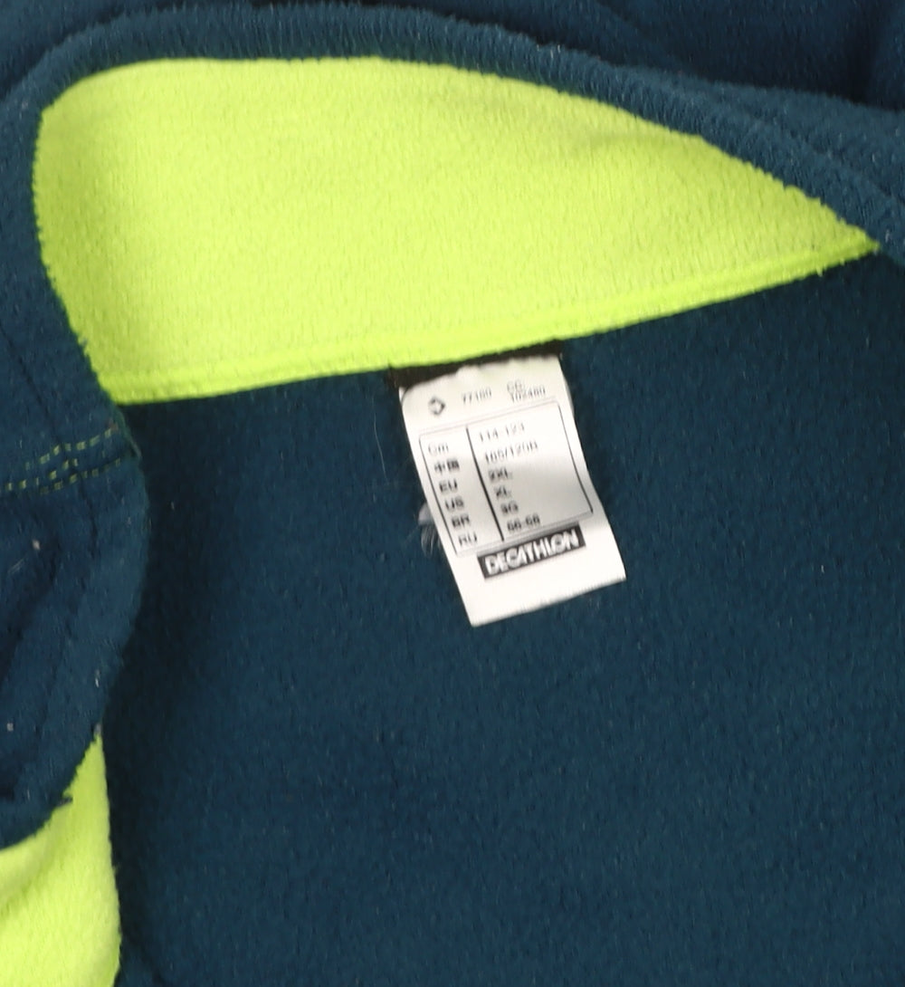 Decathlon Men's Blue Fleece Jacket 2XS, Full Zip, Lined
