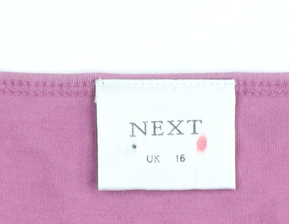 Next Women's Pink V-Neck Sleeveless Tank Top