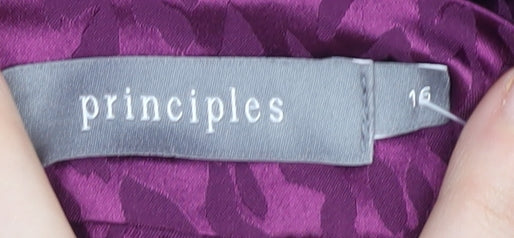 Principles Women's Purple Animal Print Halter Blouse