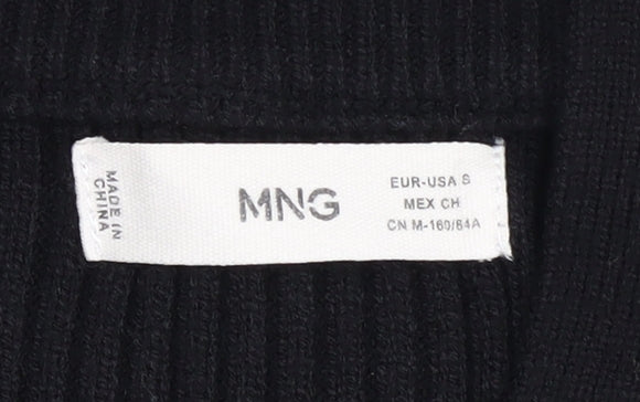 MNG Women's Black Striped Pullover Jumper S