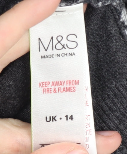Marks & Spencer Women's Black Pullover Jumper, Size 14
