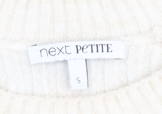 Next Women's Ivory & Black Striped Petite Jumper