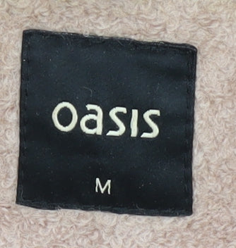 Oasis Women's Beige Medium Single-Breasted Wool Blend Coat