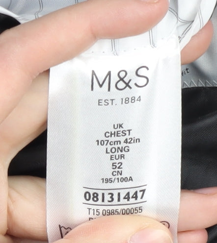 Marks & Spencer Men's Black Suit Jacket 42 Long