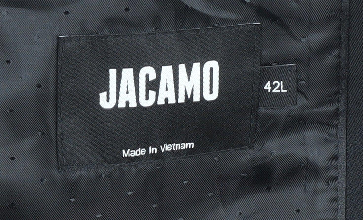 Jacamo Men's Black Polyester Blazer 42L Formal