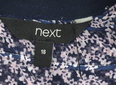 Next Women's Multicoloured Floral Blouse, Size 18, Long Sleeve