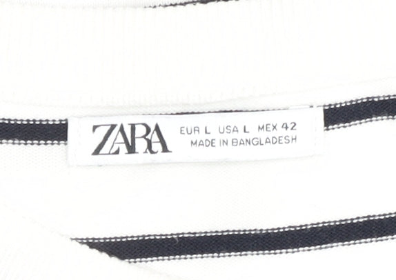Zara Women's Striped Pullover Jumper Size 14