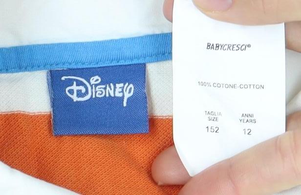 Disney Boys Orange Striped Polo with Donald Duck Design (Size 12)