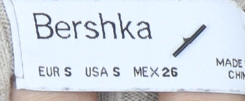 Bershka Women’s Beige Roll Neck Pullover Jumper Size S