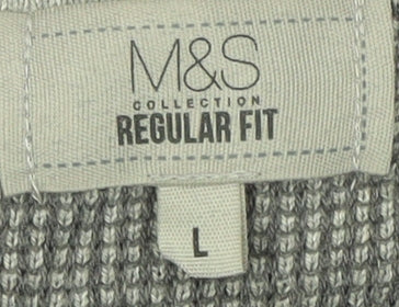 Marks & Spencer Men's Purple Cotton Pullover Jumper L
