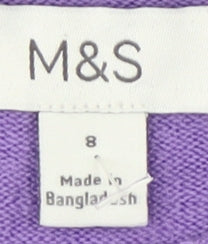Marks & Spencer Women's Purple Pullover Jumper Size 8