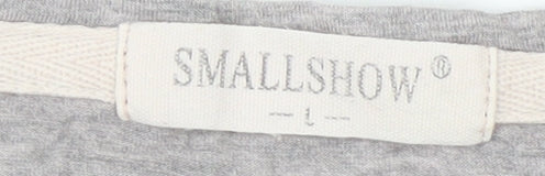 SMALLSHOW Women's Grey Relaxed Fit T-Shirt - L