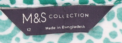 Marks and Spencer Women's Green Animal Print Tank Size 12
