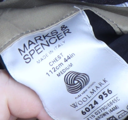 Marks & Spencer Men's Brown Wool Blazer Size 44R