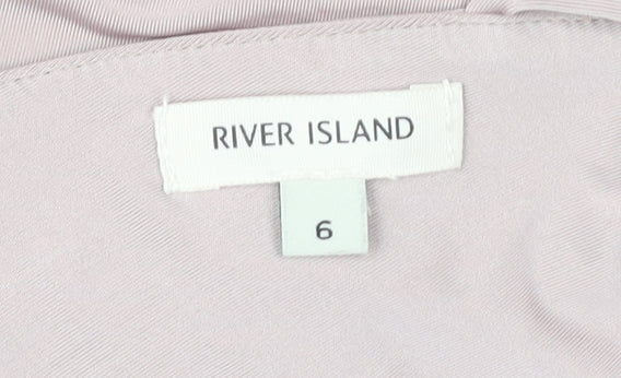 River Island Women's Pink Asymmetric Slip Dress