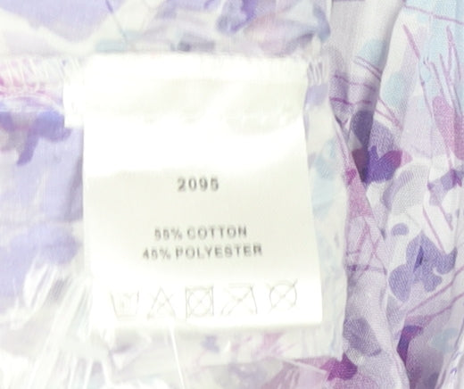 Pure & Natural Women's Multicoloured Floral Button-Up Size 12