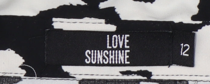 Love Sunshine Women's Black Animal Print Shirt Dress