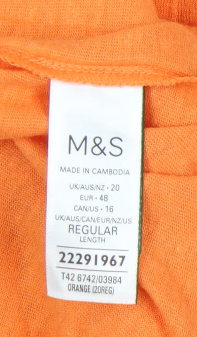 Marks & Spencer Women’s Orange Sleeveless Dress