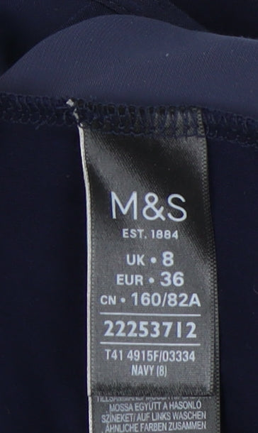 Marks & Spencer Women's Blue Blouse, Size 8, Casual Wear