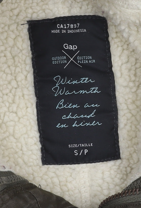 Gap Men's Green S Overcoat Hooded Casual Jacket