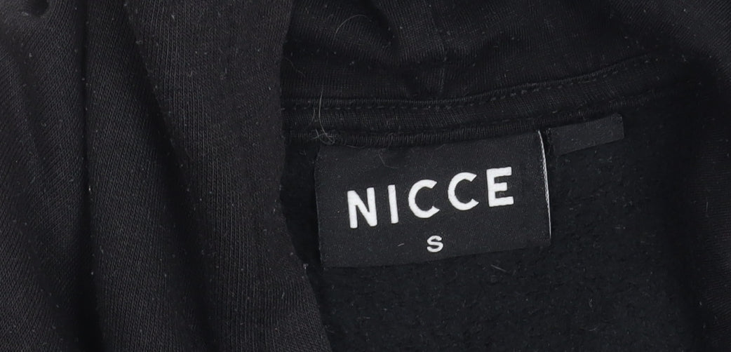 NICCE Men's Black Pullover Hoodie, Size S, Graphic Logo