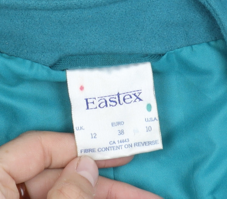 Eastex Women's Green Buttoned Wool Jacket Size 12