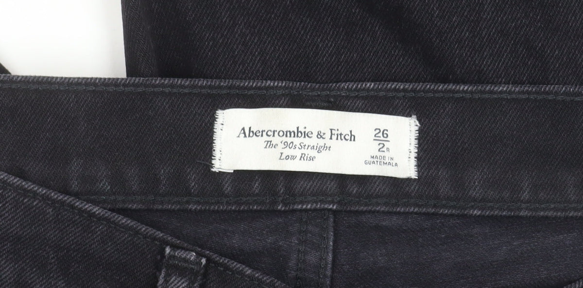 Abercrombie & Fitch Abercrombie & Fitch Black Straight Low Rise Jeans Size 2