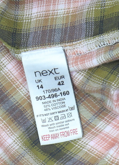 Next Women's Multicoloured Plaid Button-Up Shirt