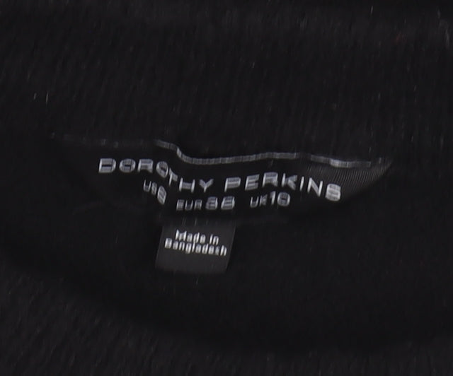 Dorothy Perkins Women's Black Polka Dot Pullover Jumper Size 10