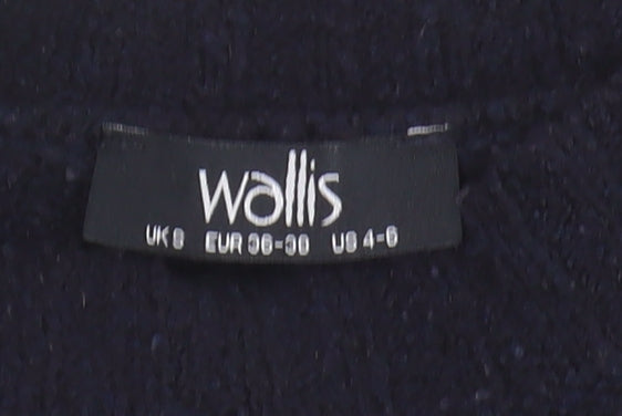 Wallis Women's Black Striped Pullover Jumper, Size 8
