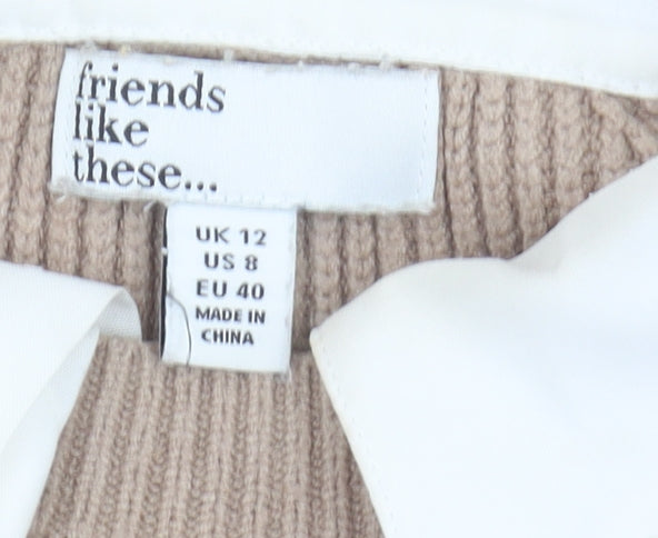 Friends Like These Women’s Beige Pullover Jumper Size 12