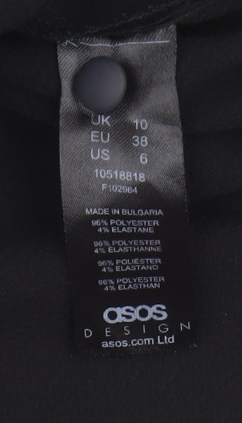 ASOS DESIGN Women's Black Shift Dress Size 10