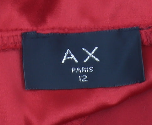AX Paris Women's Red Bodycon Party Dress, Size 12