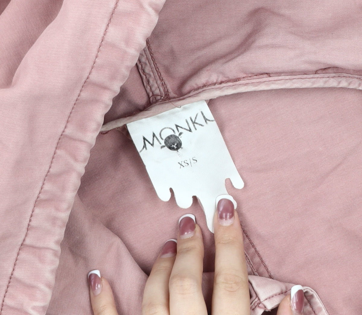 Monki Women's Pink XS Parka Jacket with Hood