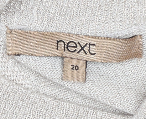 Next Women's Beige Mock Neck Pullover Jumper Size 20