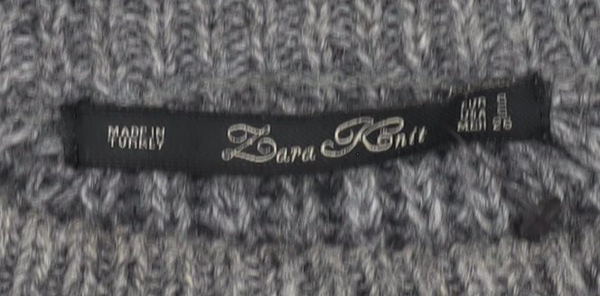 Zara Knit Women's Grey Pullover Jumper Size S