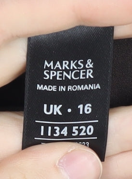Marks & Spencer Women's Brown Wrap Top UK 16