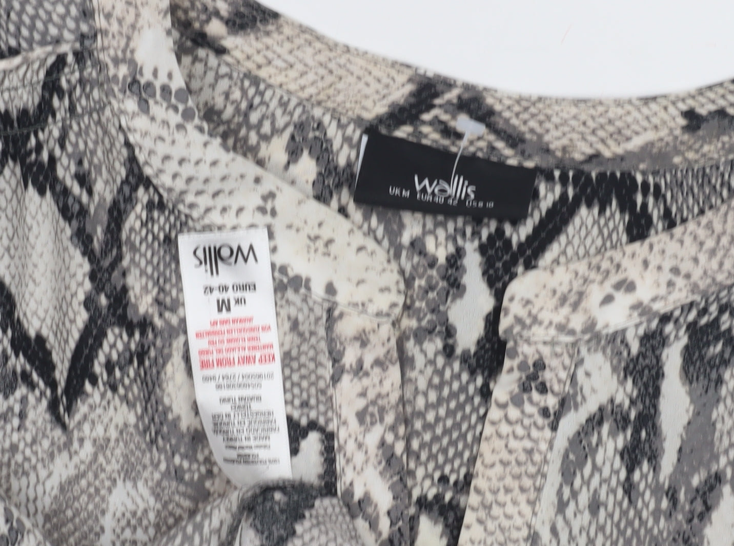 Wallis Women's Multicoloured Snake Print Blouse M