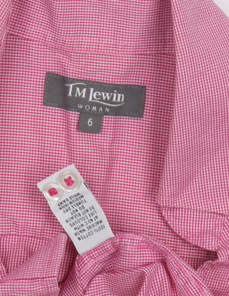 TM Lewin Women's Pink Button-Up Shirt Size 6
