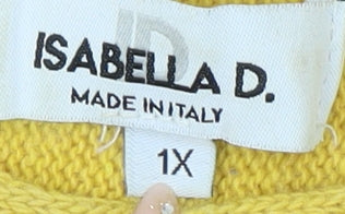 Isabella D. Women's Yellow Pullover Jumper XL