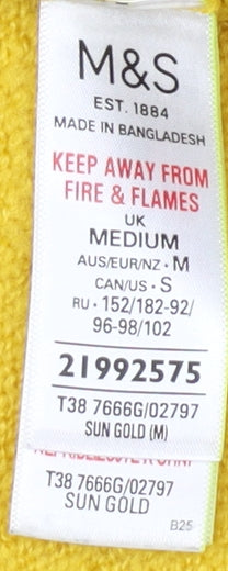 Marks & Spencer Women's Yellow Pullover Jumper M