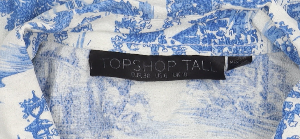 Topshop Women’s Multicoloured Button-Up Shirt
