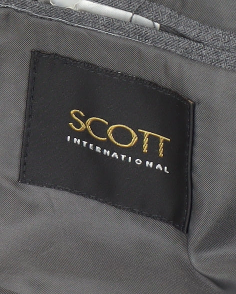 Scott International Men's Grey Striped Blazer, Size 44