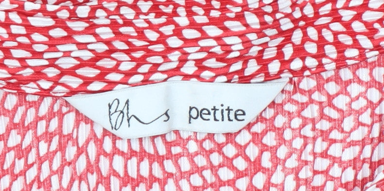 BHS Women’s Red Petite Collared Blouse Size 20