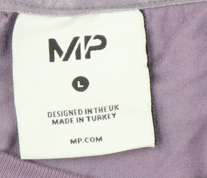 MP Women's Purple L Basic T-Shirt Casual Wear