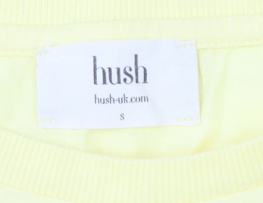 Hush Women's Yellow Cotton T-Shirt, Size S