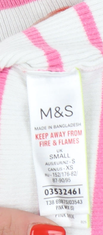 Marks & Spencer Women's Multicoloured Striped Polo - Size S