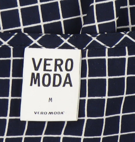 Vero Moda Women's Black Check Shift Dress M