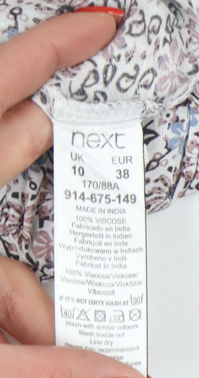 Next Women's Multicoloured Floral Blouse - Size 10